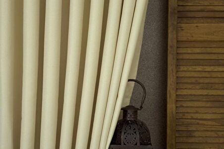 Massarelli Fon Perde Keten Krem 1-3 Sık Pile  