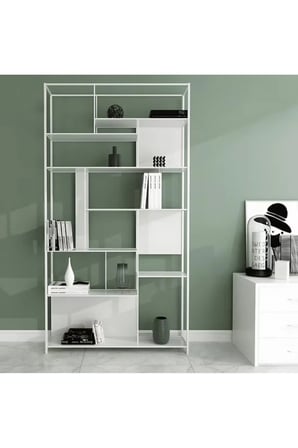 KTP-01 Modern Dikey Kitaplık Metal Raflı