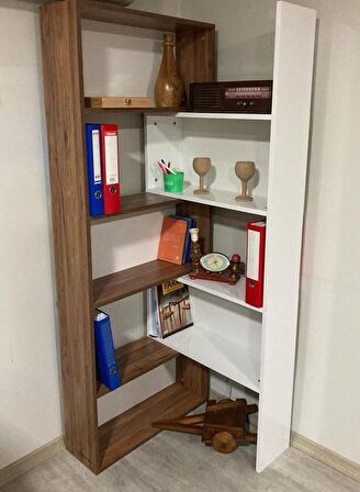 Bicabin Ayarlanabilir Raflı Dekoratif Modüler Kitaplık Beyaz Garda Decorative Bookshelf