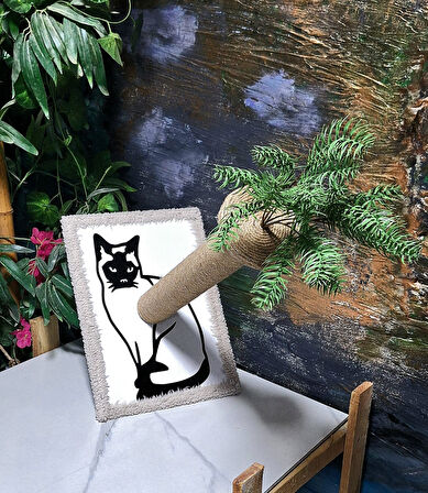 Kedi Tırmala Tahtası Lazer Kesim Ahşap Resimli7