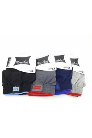 Erkek Penye Düğmeli Boxer Karışık Renk 5'li Paket 0117