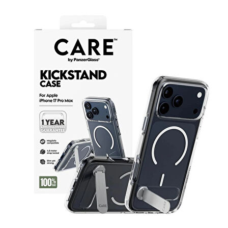 Panzerglass by Care iPhone 17 Pro Max KickStand Standlı Magsafe Kılıf Şeffaf