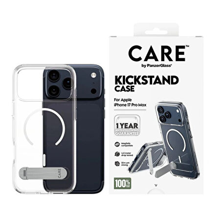 Panzerglass by Care iPhone 17 Pro Max KickStand Standlı Magsafe Kılıf Şeffaf