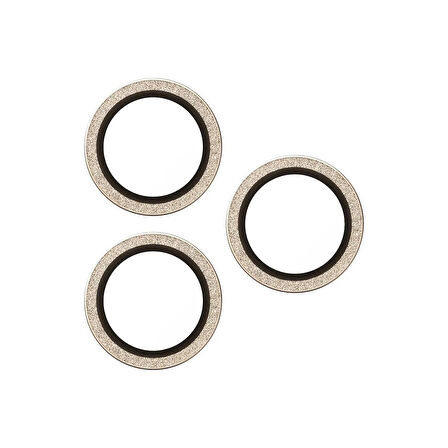 Panzerglass Apple 17 Pro Max Hoops Glitter Simli Gold Kamera Lens Koruyucu (Hizalama Aparatlı)
