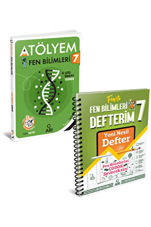 Arı Yayınları 7 Sınıf Fen Bilimleri Atölyem Akıllı Defter Seti 2 Kitap