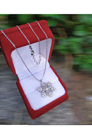 Modahilye 925 Ayar Gümüş Kartanesi Baget Taşlı Tasarım Kolye