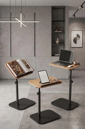 Ayarlanabilir Laptop Sehpası Esnek Tasarım, Yükseklik Ayarlı Çalışma ve Yan Sehpa Masası