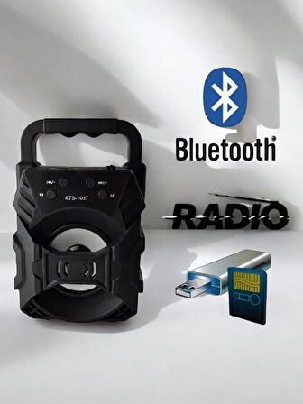 Bluetooth Hoparlör - KTS 1057 Kablosuz, Şarjlı, Taşınabilir