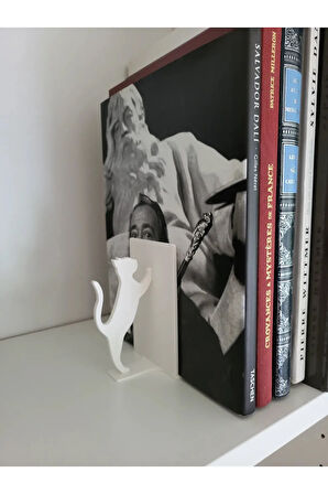 Just3dprintings Kedi Figürlü Kitap Tutucu