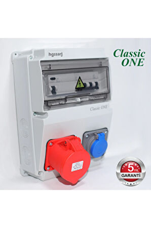 'Classic ONE'' Trifaze Elektrikli Araç Kombinasyon Kutusu 5x32A + 1x16A 5 Yıl Garanti V i k o / P a n a s o n i c