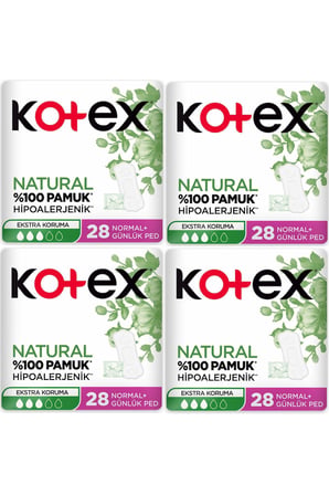 Natural Günlük Ped Normal Ekstra Koruma 28 Adet X 4 Paket