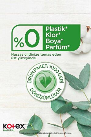 Kotex Natural Gece Hijyenik Ped 14'lü 6 Adet