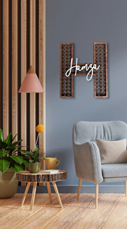 Dekoratif Rattan Desenli İsimli Kapı ve Duvar Süsü