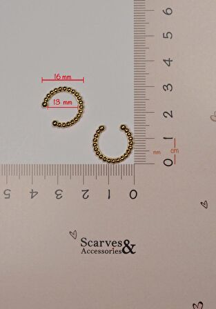 Gold Renk Earcuff Sıkıştırma Kıkırdak Küpesi