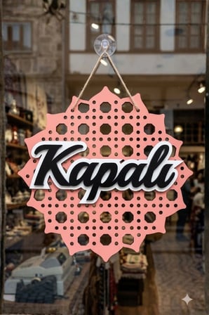Hazeran Günebakan Desenli 5D Modern Açık/Kapalı Tabelası - Pembe