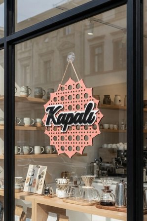 Hazeran Günebakan Desenli 5D Modern Açık/Kapalı Tabelası - Pembe