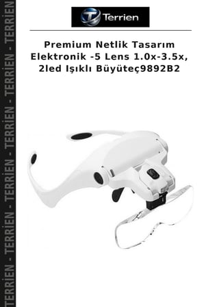 Premium Netlik Tasarım Elektronik -5 Lens 1.0x-3.5x, 2led Işıklı Büyüteç9892B2