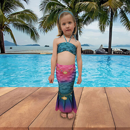 Kuaki Mermaids Deniz Kızı 2'li Takım Bikini Kostüm Seti Star