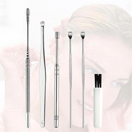 BAK GEL AL 6 Parça Paslanmaz Çelik Kulak Balmumu Toplayıcı Çıkarıcı Temizleyici Bakımı Çubuk Seti 