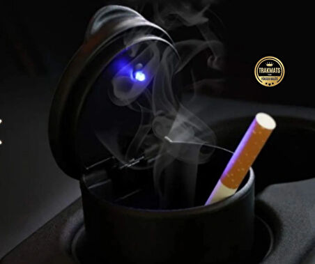 Peugeot Partner Tepe 2014-2015-2016-2017-2018 OTO MAVİ IŞIKLI KAPAKLI KÜLLÜK BARDAKLIK KUMBARA