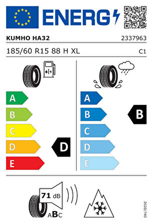 Kumho Solus 4S HA32 185/60R15 88H XL M+S 3PMSF ( Yıl: 2024 )