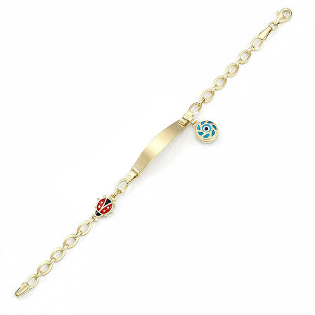 Uğur Böcekli Nazarlı İsim Yazılabilir Çocuk Künye