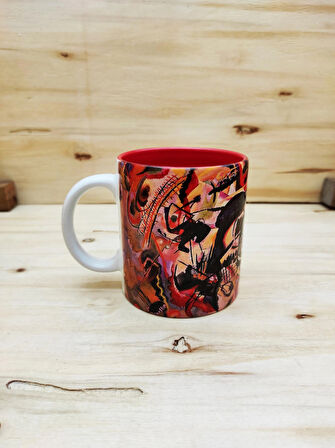 Wassily Kandinsky - Içi Renkli Kupa Kırmızı 1