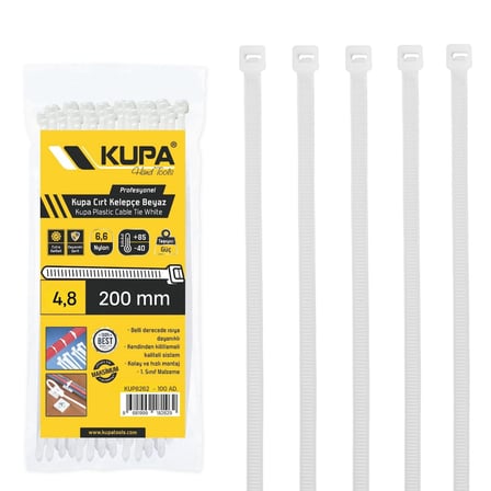 Kupa KUP8262 CIRT KELEPÇE BEYAZ 4.8 X 200 MM