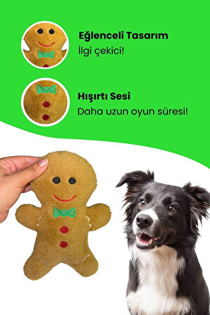  Havhav Yılbaşı Kurabiyesi Peluş Köpek Oyuncağı