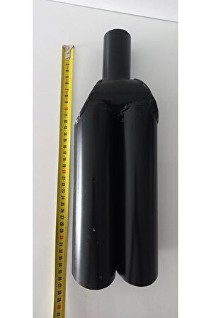 Mat siyah Kurt Egzoz Ses Çıkaran Model  nikelaj sesli çift çıkış eksoz ucu