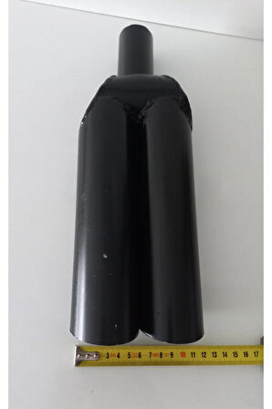 Mat siyah Kurt Egzoz Ses Çıkaran Model  nikelaj sesli çift çıkış eksoz ucu