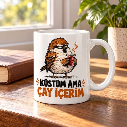 Küsme Molası Tasarımlı Porselen Kupa - MODEL 725
