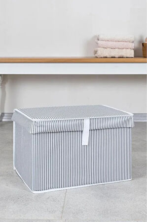 (2 ADET) ALAS Çok Amaçlı Kapaklı Kutu Saklama Kutusu Mini Boy Tela 40*30*26 Cm