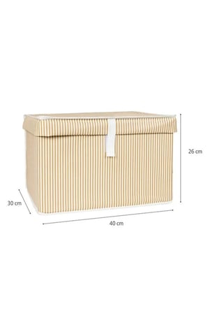 (3 ADET) ALAS Kahverengi Çok Amaçlı Kapaklı Kutu Saklama Kutusu Mini Boy Tela 40*30*26 Cm
