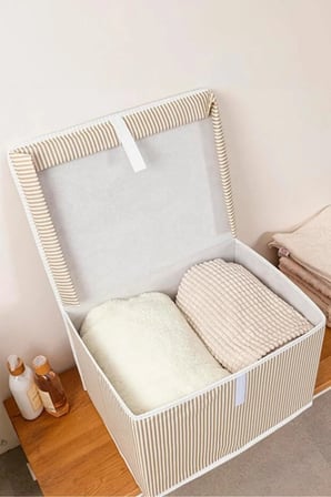 (3 ADET) ALAS Kahverengi Çok Amaçlı Kapaklı Kutu Saklama Kutusu Mini Boy Tela 40*30*26 Cm
