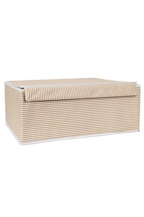 (2 ADET) ALAS Kahverengi Çok Amaçlı Düzenleyici -Kapaklı Kutu Baza Altı Uyumlu Hurç 50x40x19 Cm