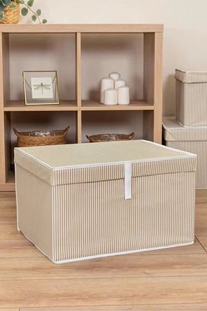 ALAS Kahverengi Çok Amaçlı Kapaklı Kutu Maxi Boy Tela 50x40x30 Cm