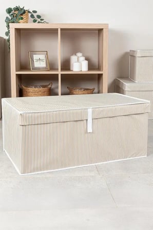 (2 ADET) ALAS  Kahverengi Çok Amaçlı Kapaklı Kutu Hurç Megaplus 70x40x30 Cm