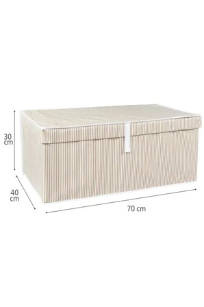 (2 ADET) ALAS  Kahverengi Çok Amaçlı Kapaklı Kutu Hurç Megaplus 70x40x30 Cm