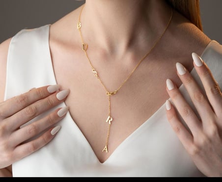 925 Ayar Kişiye Özel Y İsim Kolye.Y kolye.rose.gold.rodaj