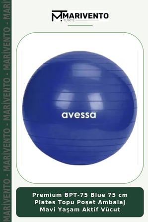 Premium BPT-75 Blue 75 cm Plates Topu Poşet Ambalaj Mavi Yaşam Aktif Vücut