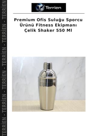 Premium Ofis Suluğu Sporcu Ürünü Fitness Ekipmanı Çelik Shaker 550 Ml