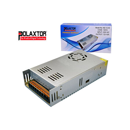 Adaptör 12V 40A 480W Metal Kasa Trafo Fanlı Korumalı