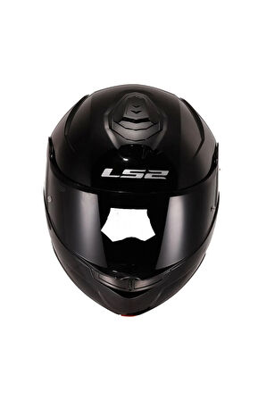 Strobe 2 Çene Açılır Parlak Siyah Kask