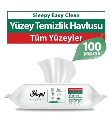 Sleepy Easy Clean Yüzey Temizlik Havlusu 100 Yaprak