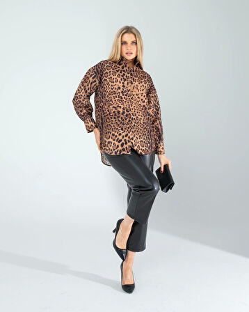 Leopar Desen Gömlek