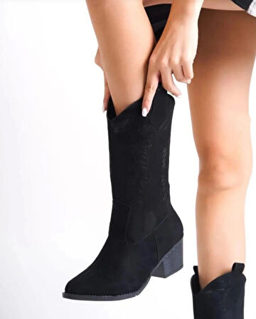 kovboy kanvas western tarz sivri bot