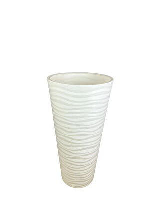 Kumsal Vazo Beyaz Saksı 80x40 13,7 Lt