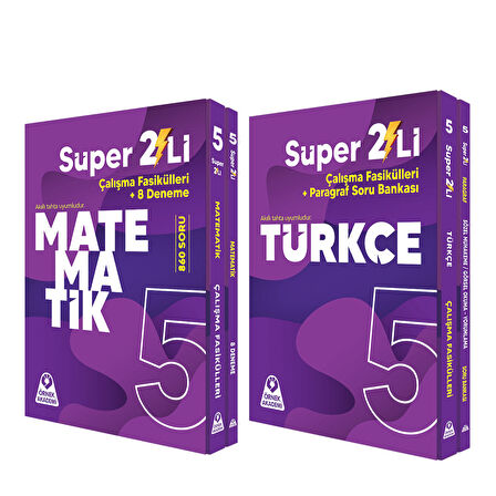 Örnek Akademi 5.Sınıf Süper İkili Matematik ve Türkçe Seti 2 Kitap