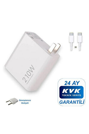Xiaomi 210W (WATT) Turbo Hızlı Şarj Aleti Adaptörü Kablo Seti %100 Orıjinal ( KVK Teknik Servis Garantili )